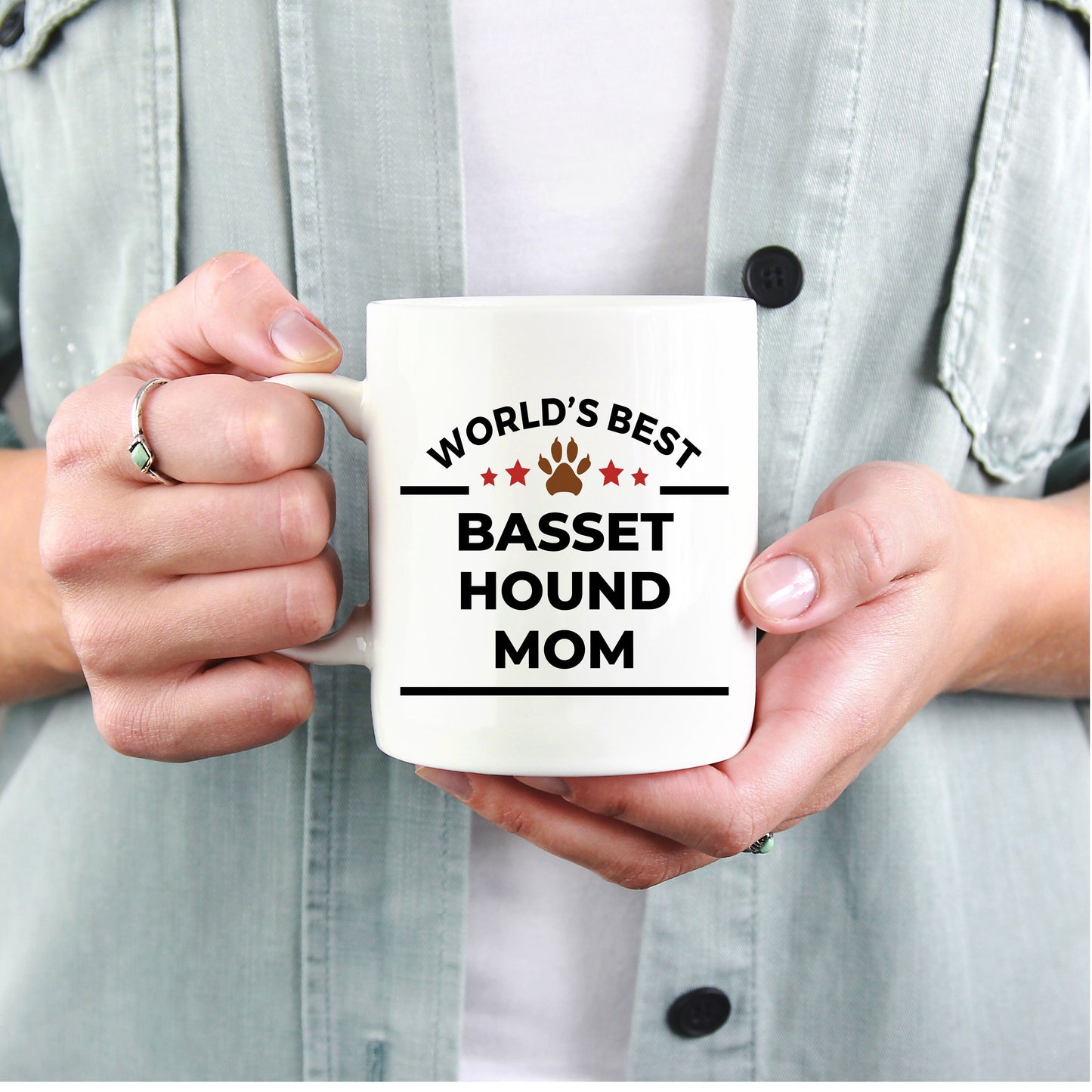 Basset Hound Dog Mom Mug - Mallard Moon Gift Shop