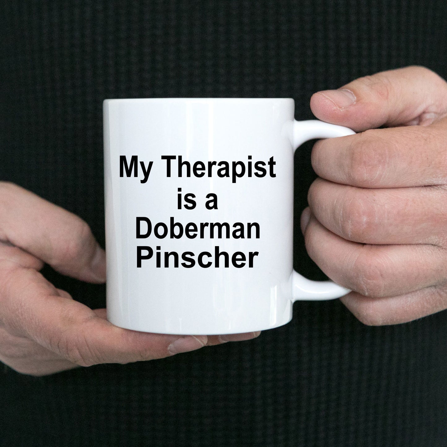 Doberman Pinscher Dog Therapist Mug - Mallard Moon Gift Shop