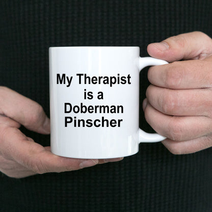 Doberman Pinscher Dog Therapist Mug - Mallard Moon Gift Shop