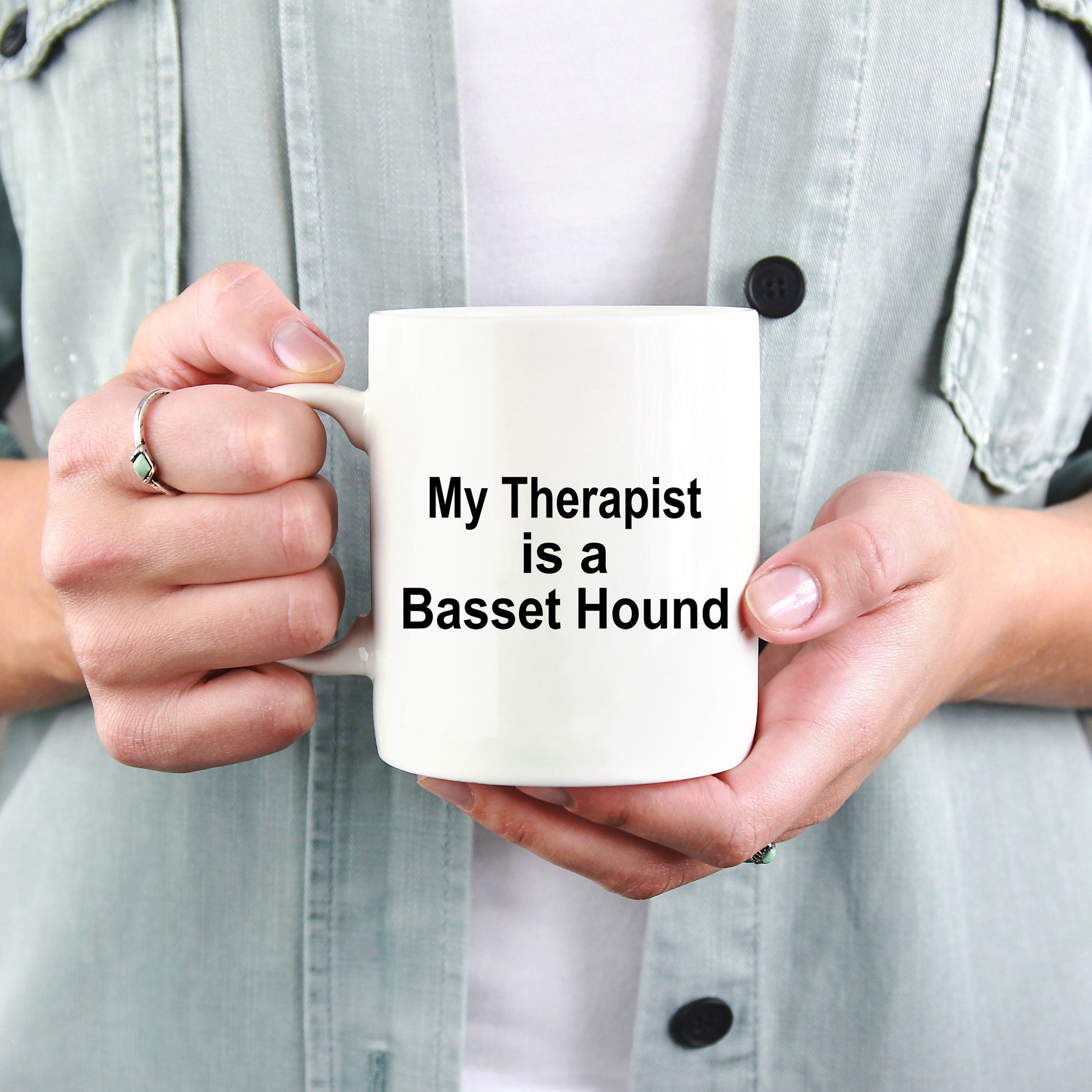 Basset Hound Dog Therapist Mug - Mallard Moon Gift Shop