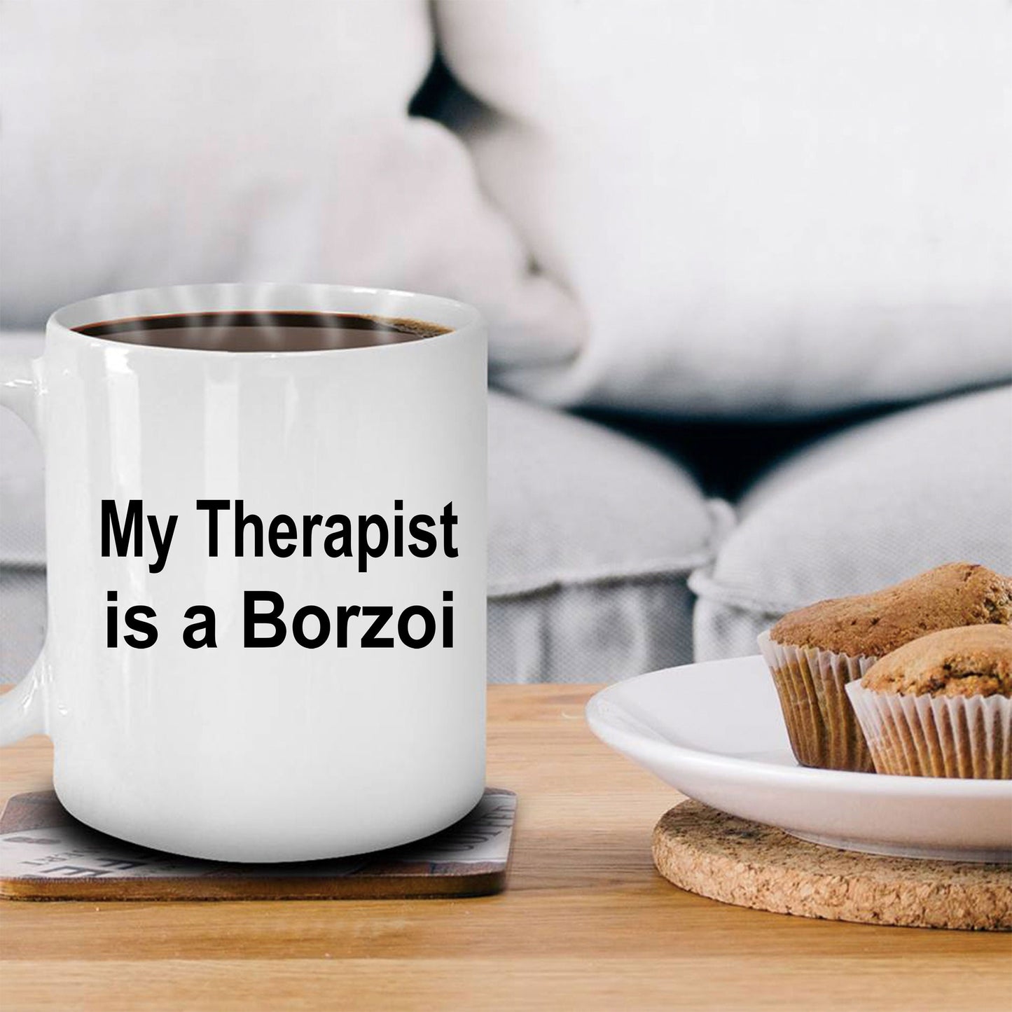 Borzoi Dog Therapist Mug - Mallard Moon Gift Shop