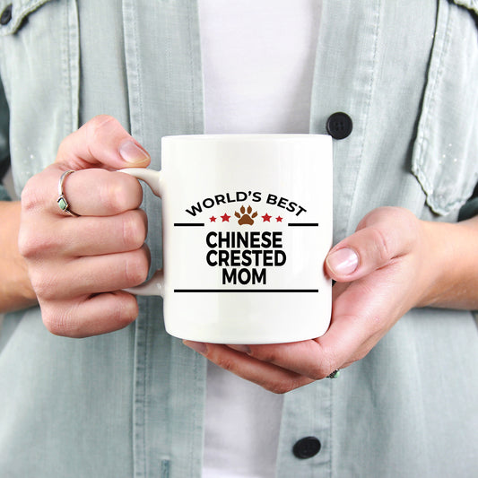 Chinese Crested Best Dog Mom Ceramic Coffee Mug - Mallard Moon Gift Shop