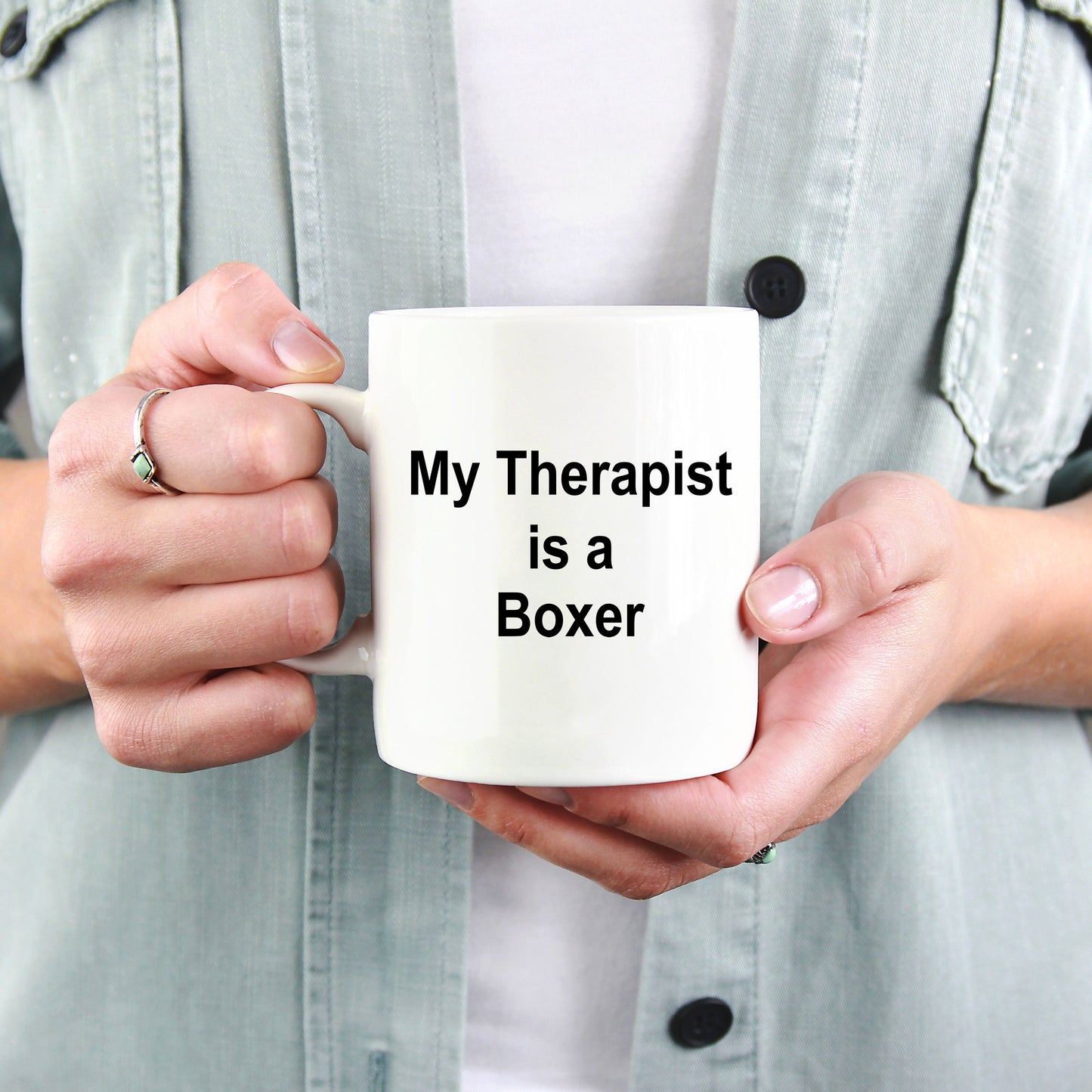 Boxer Dog Therapist Mug - Mallard Moon Gift Shop