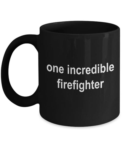 Firefighter Black Ceramic Coffee Mug - Mallard Moon Gift Shop