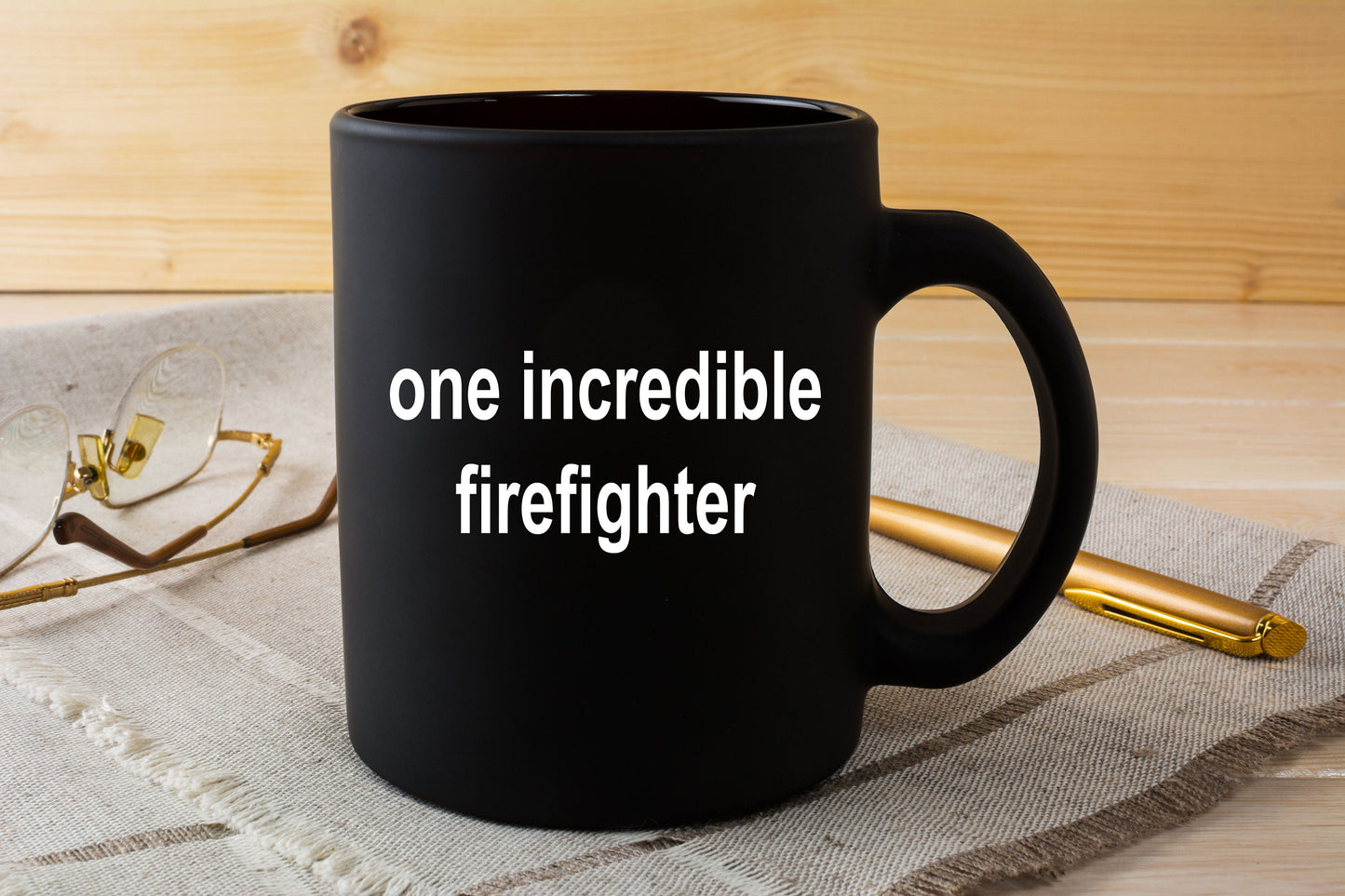 Firefighter Black Ceramic Coffee Mug - Mallard Moon Gift Shop