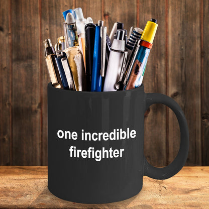 Firefighter Black Ceramic Coffee Mug - Mallard Moon Gift Shop