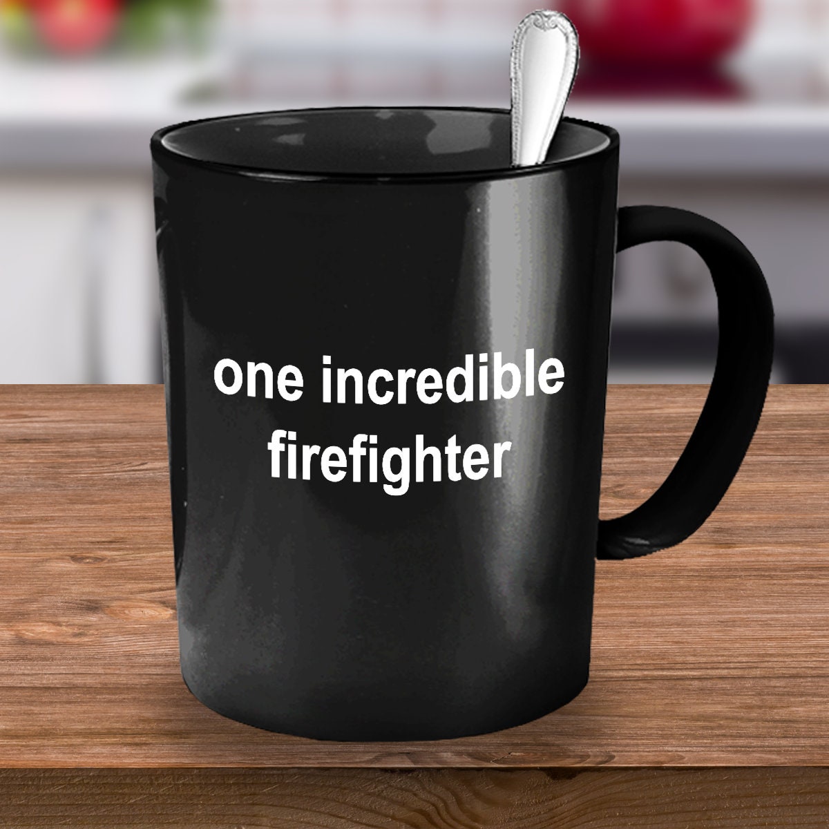 Firefighter Black Ceramic Coffee Mug - Mallard Moon Gift Shop