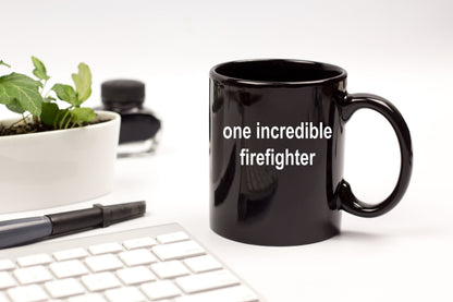 Firefighter Black Ceramic Coffee Mug - Mallard Moon Gift Shop