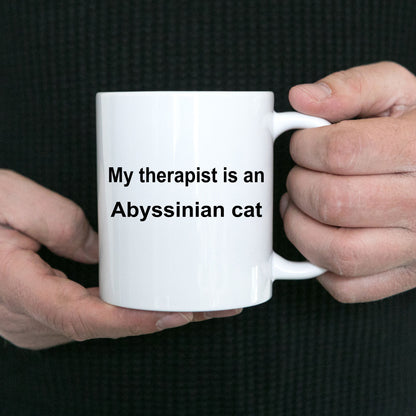 Abyssinian Cat Therapist Coffee Mug - Mallard Moon Gift Shop