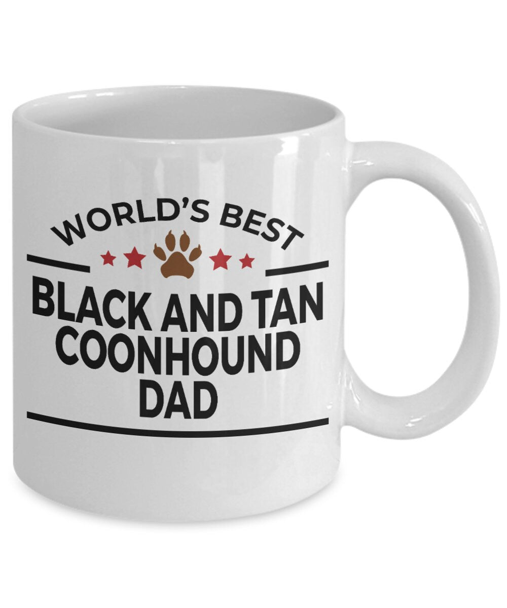 Black and Tan Coonhound Dog Dad Mug - Mallard Moon Gift Shop