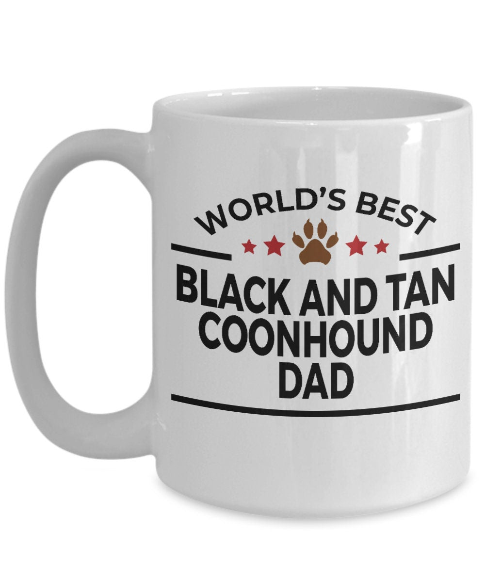 Black and Tan Coonhound Dog Dad Mug - Mallard Moon Gift Shop