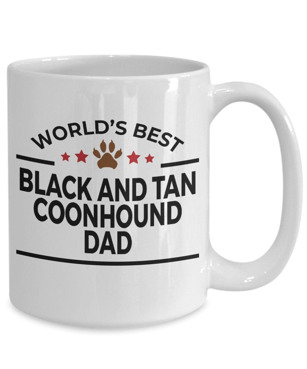 Black and Tan Coonhound Dog Dad Mug - Mallard Moon Gift Shop