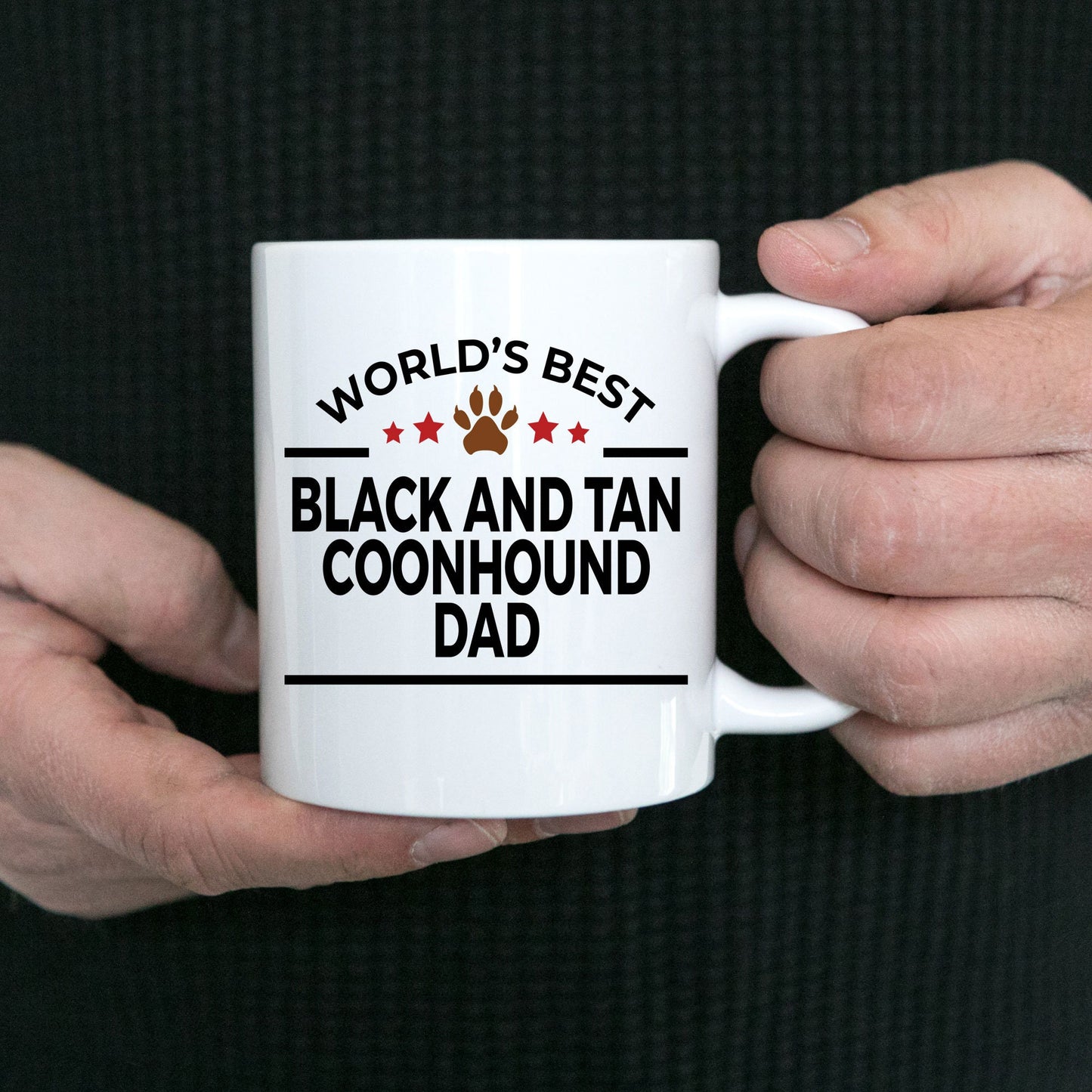 Black and Tan Coonhound Dog Dad Mug - Mallard Moon Gift Shop