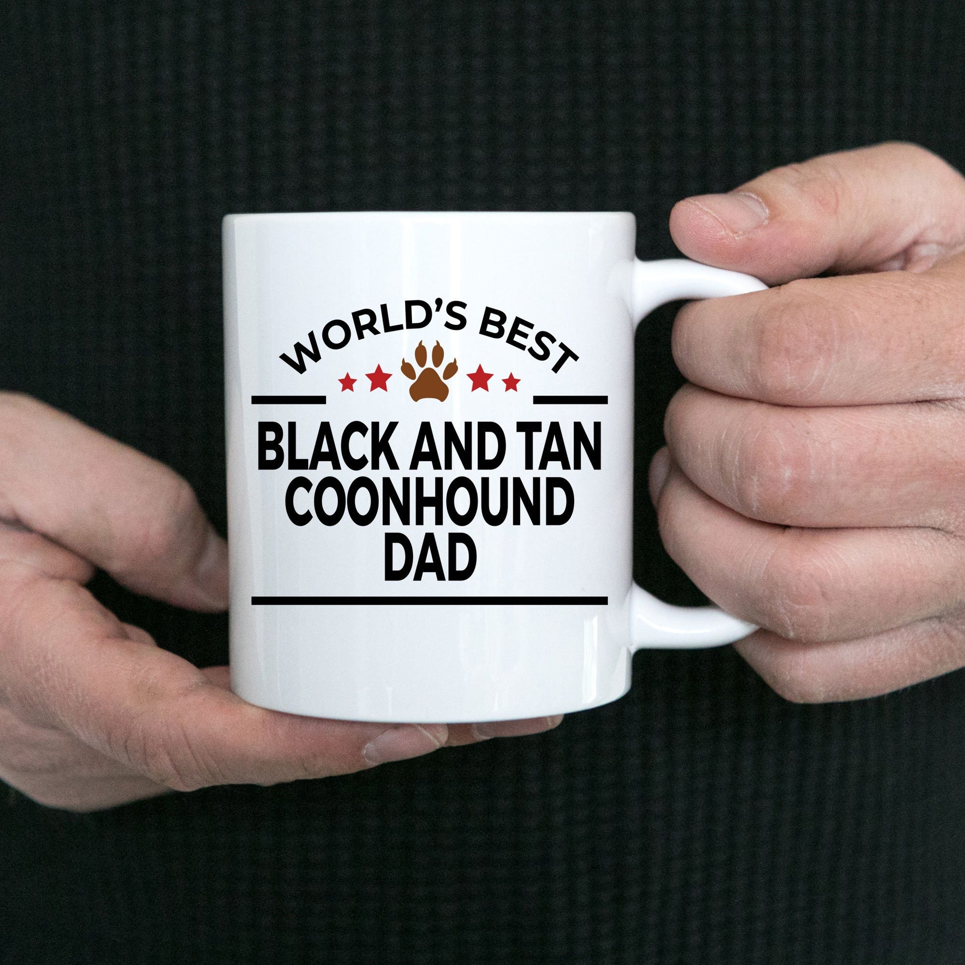 Black and Tan Coonhound Dog Dad Mug - Mallard Moon Gift Shop