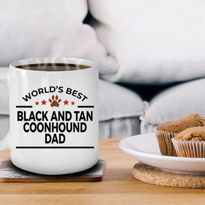 Black and Tan Coonhound Dog Dad Mug - Mallard Moon Gift Shop