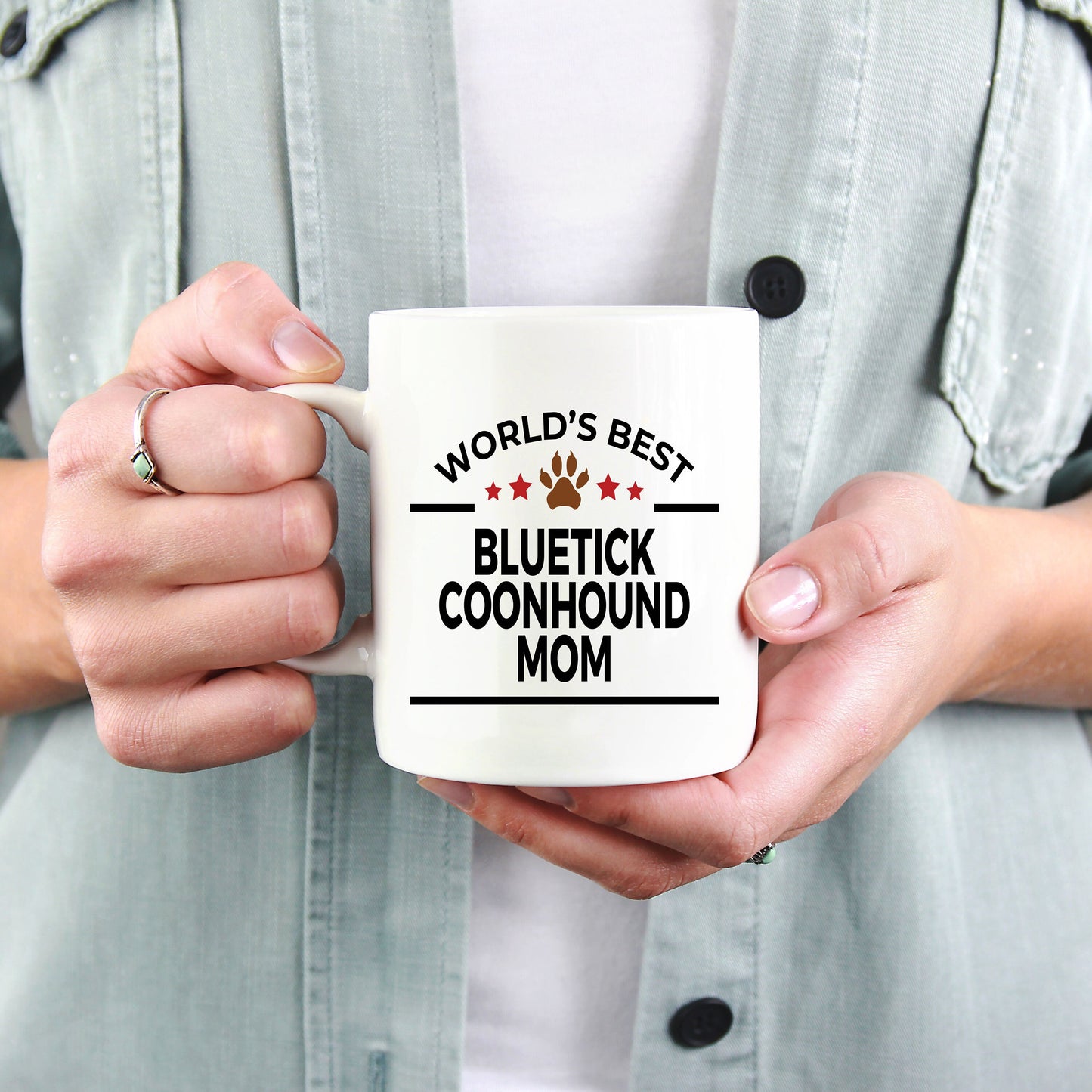 Bluetick Coonhound Dog Mom Mug - Mallard Moon Gift Shop