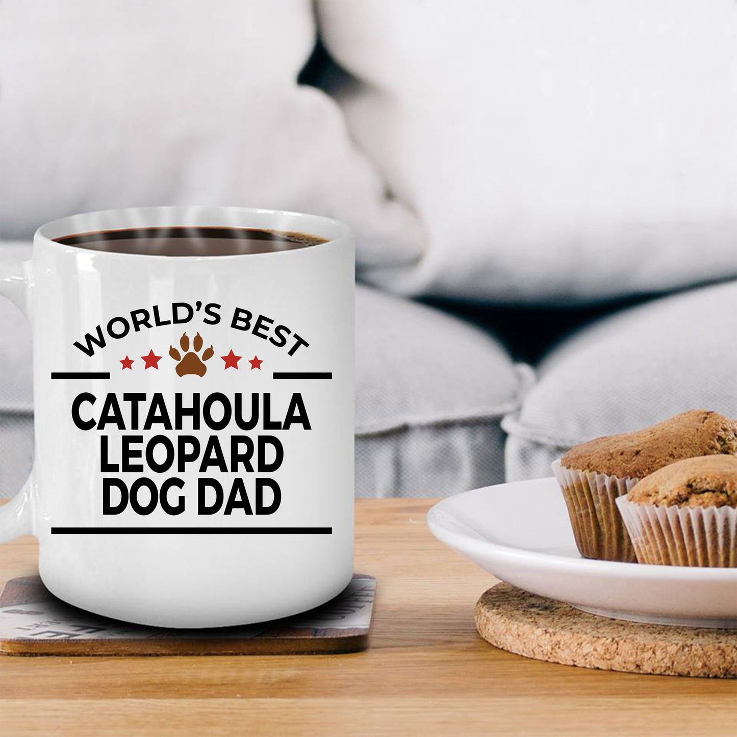 Catahoula Leopard Dog Dad Coffee Mug - Mallard Moon Gift Shop