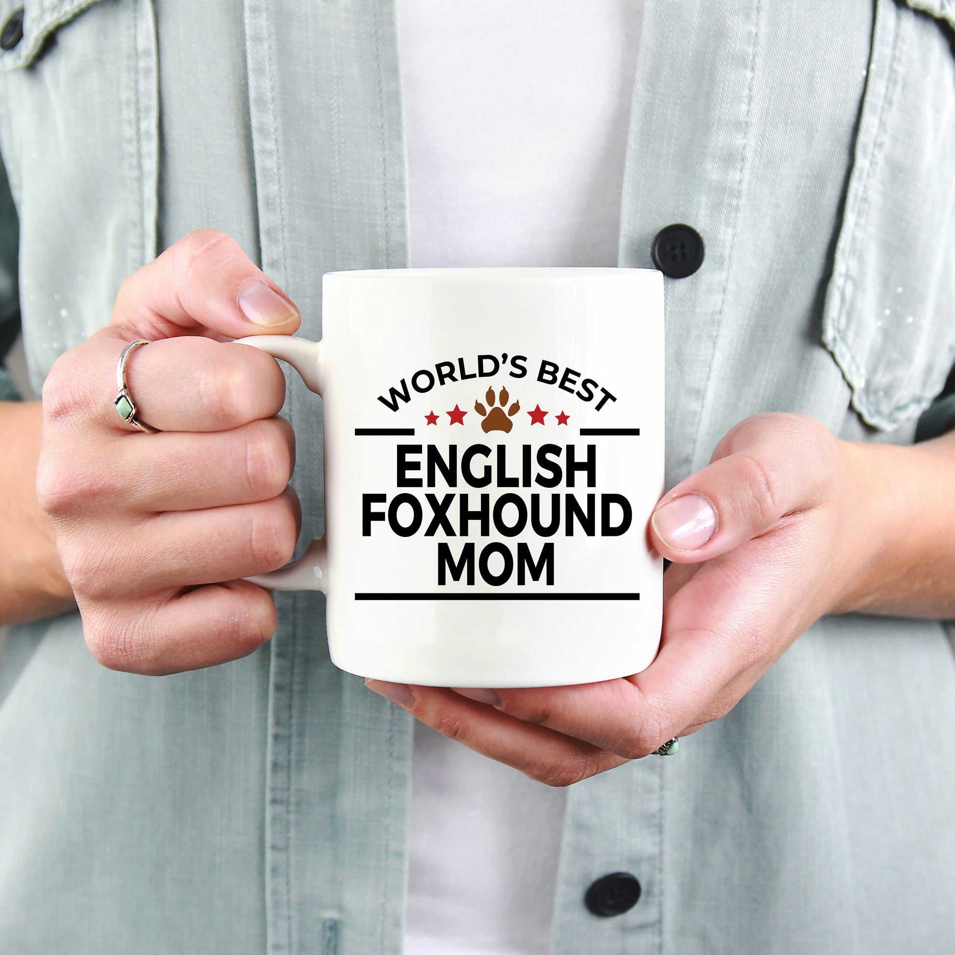 English Foxhound Dog Mom Coffee Mug - Mallard Moon Gift Shop