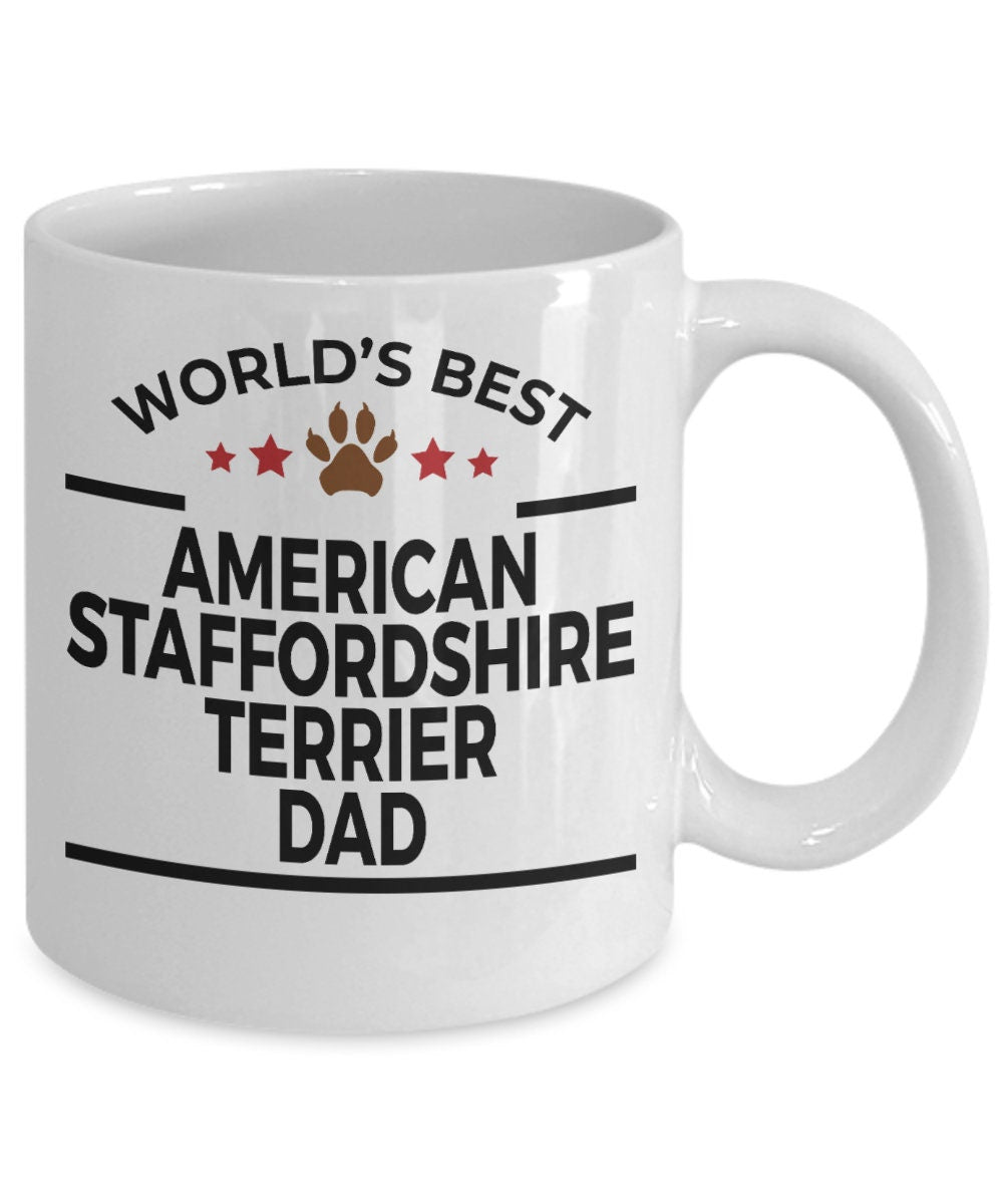 American Staffordshire Terrier Dog Dad Mug - Mallard Moon Gift Shop