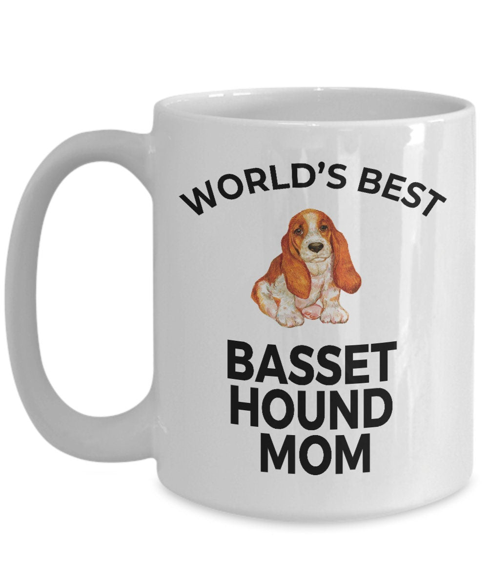Basset Hound Dog Mom Mug - Mallard Moon Gift Shop