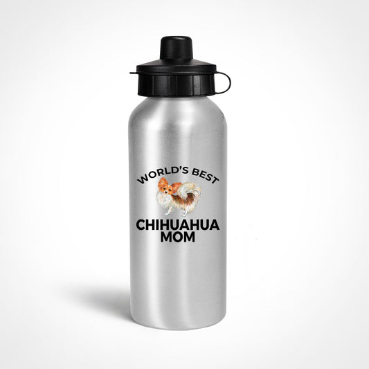 Chihuahua Long Haired Dog Mom Aluminum BPA-free Water Bottle - Mallard Moon Gift Shop