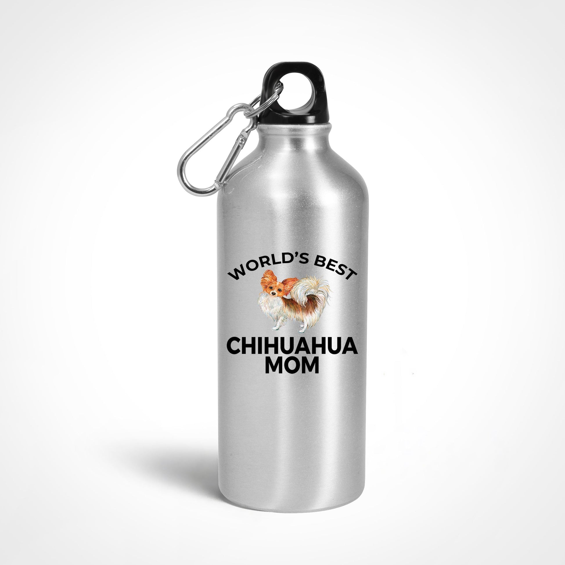 Chihuahua Long Haired Dog Mom Aluminum BPA-free Water Bottle - Mallard Moon Gift Shop