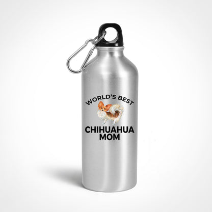 Chihuahua Long Haired Dog Mom Aluminum BPA-free Water Bottle - Mallard Moon Gift Shop