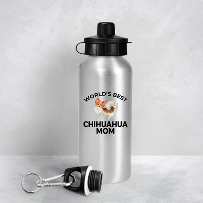 Chihuahua Long Haired Dog Mom Aluminum BPA-free Water Bottle - Mallard Moon Gift Shop
