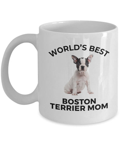 Boston Terrier Puppy Dog Mom Mug - Mallard Moon Gift Shop