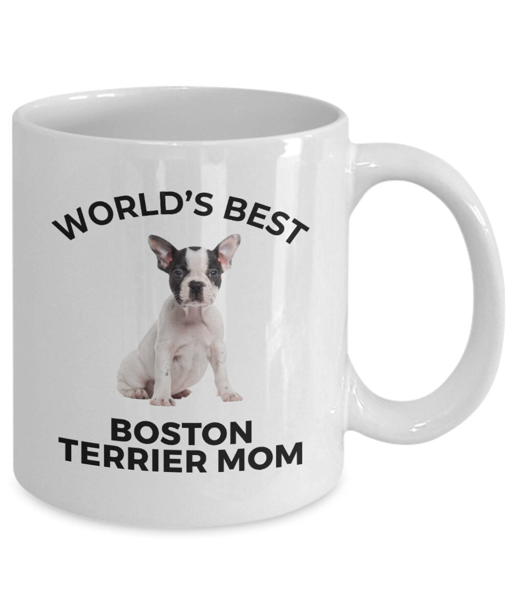 Boston Terrier Puppy Dog Mom Mug - Mallard Moon Gift Shop