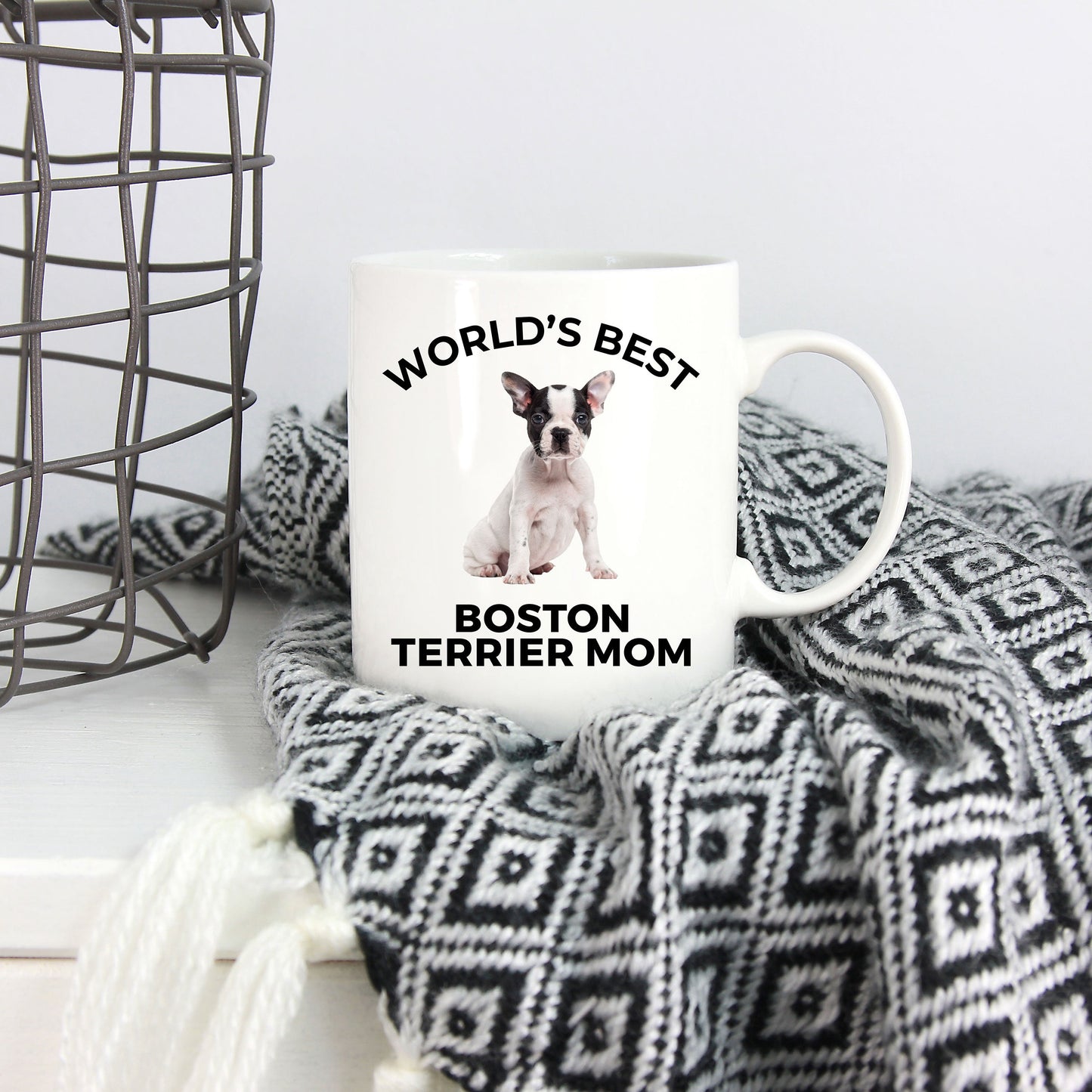Boston Terrier Puppy Dog Mom Mug - Mallard Moon Gift Shop