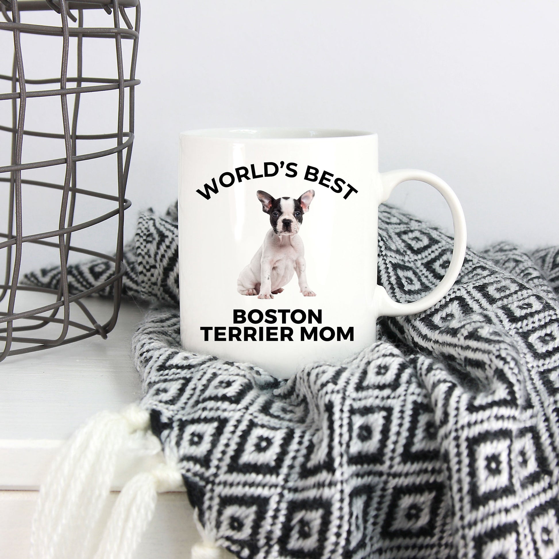 Boston Terrier Puppy Dog Mom Mug - Mallard Moon Gift Shop