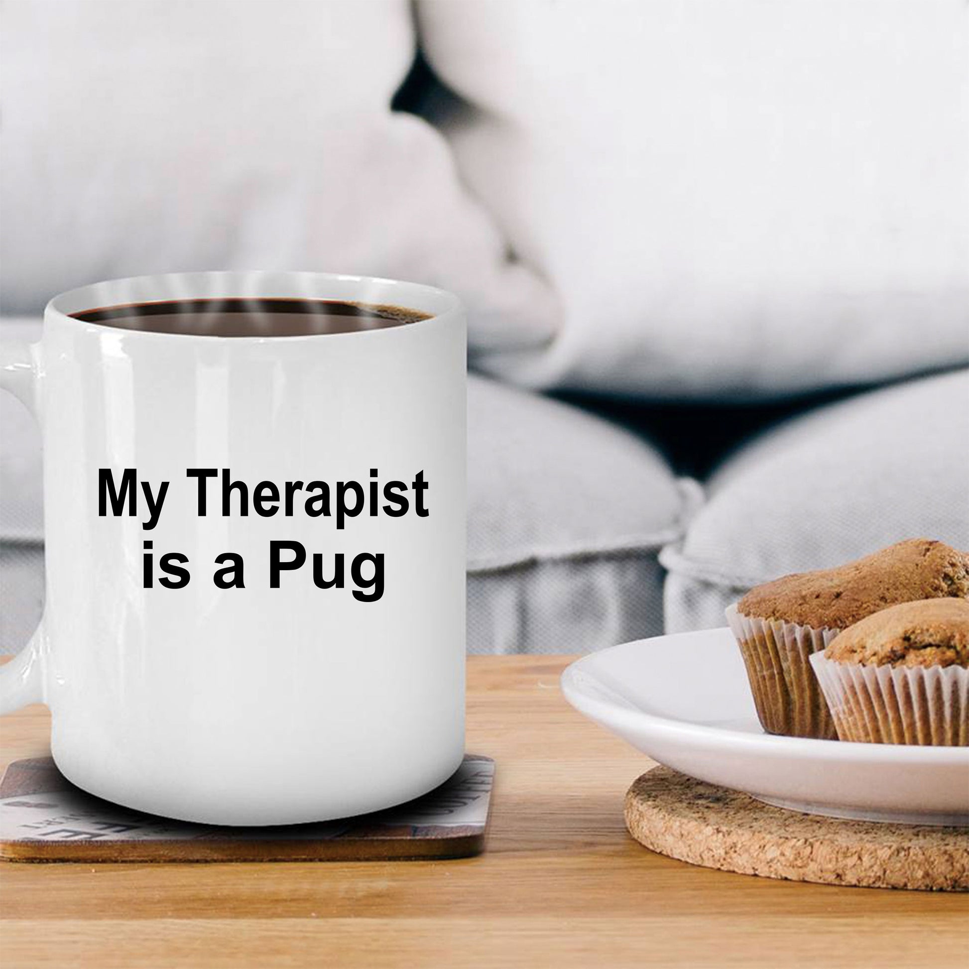 Pug Therapist Dog Mug - Mallard Moon Gift Shop