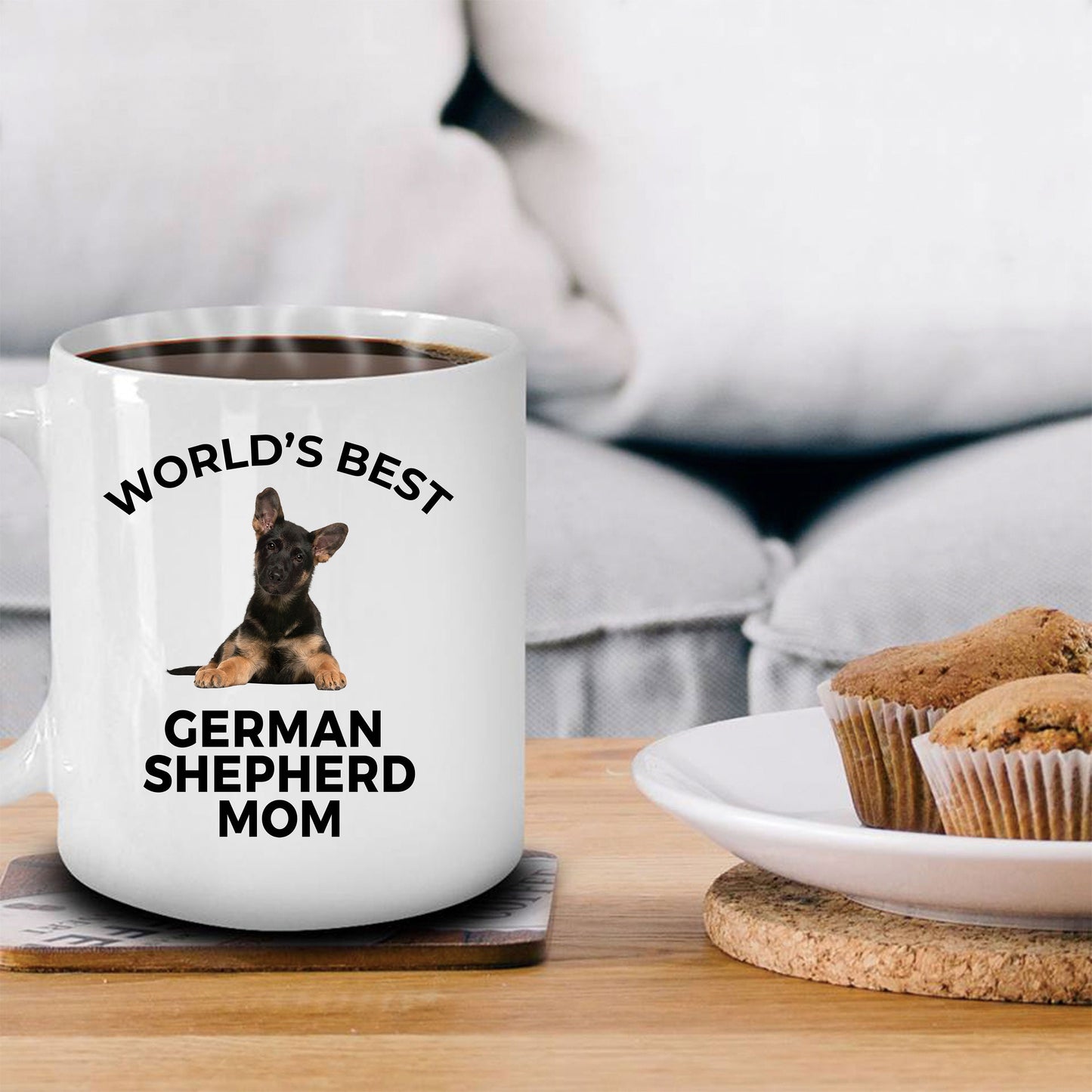 German Shepherd Puppy Dog Mom Mug - Mallard Moon Gift Shop