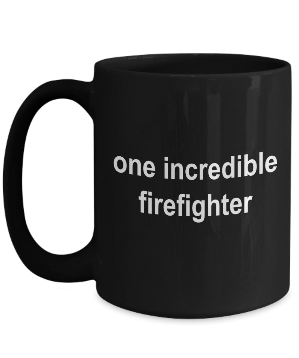 Firefighter Black Ceramic Coffee Mug - Mallard Moon Gift Shop