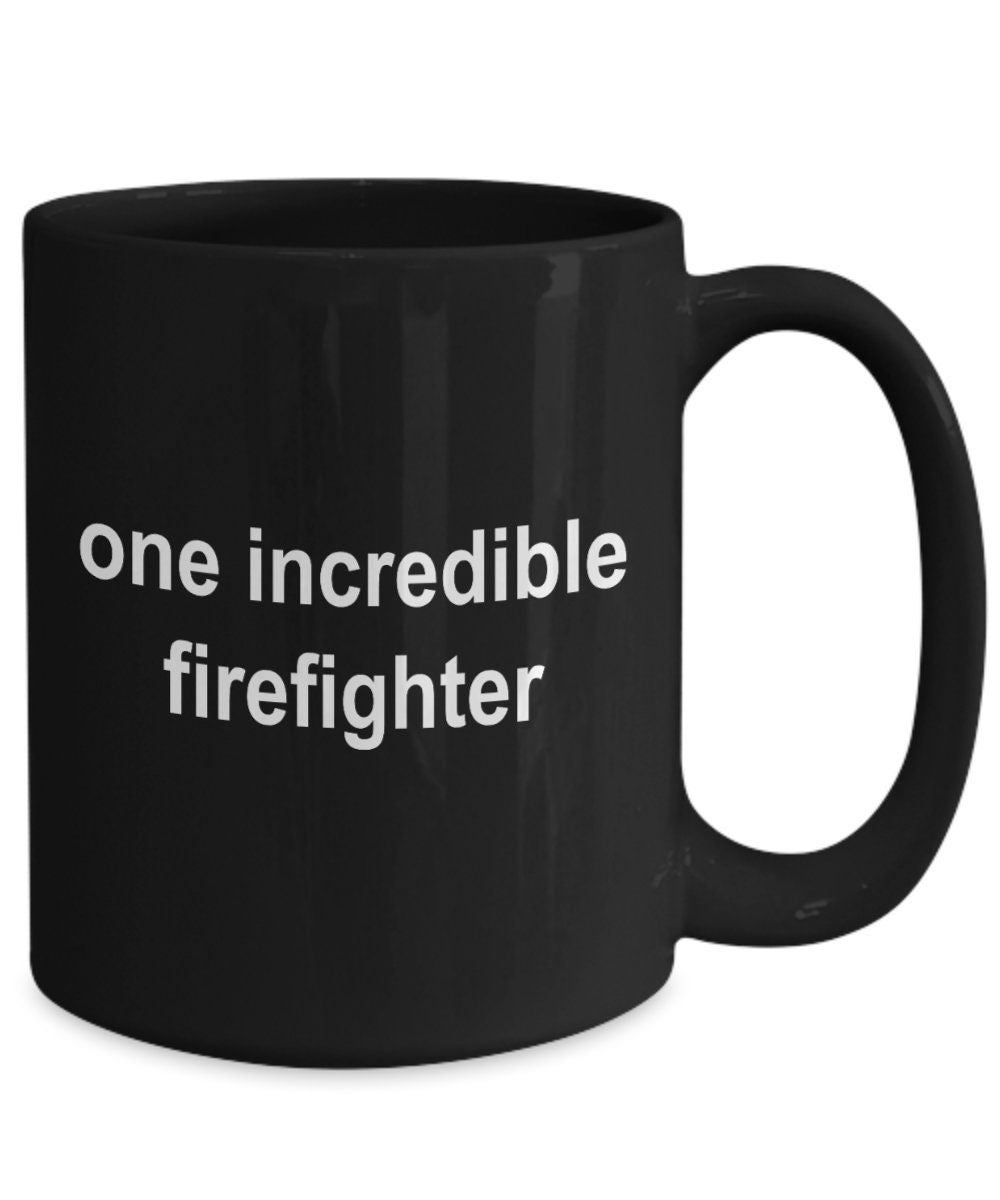 Firefighter Black Ceramic Coffee Mug - Mallard Moon Gift Shop