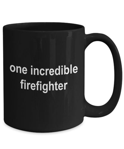 Firefighter Black Ceramic Coffee Mug - Mallard Moon Gift Shop