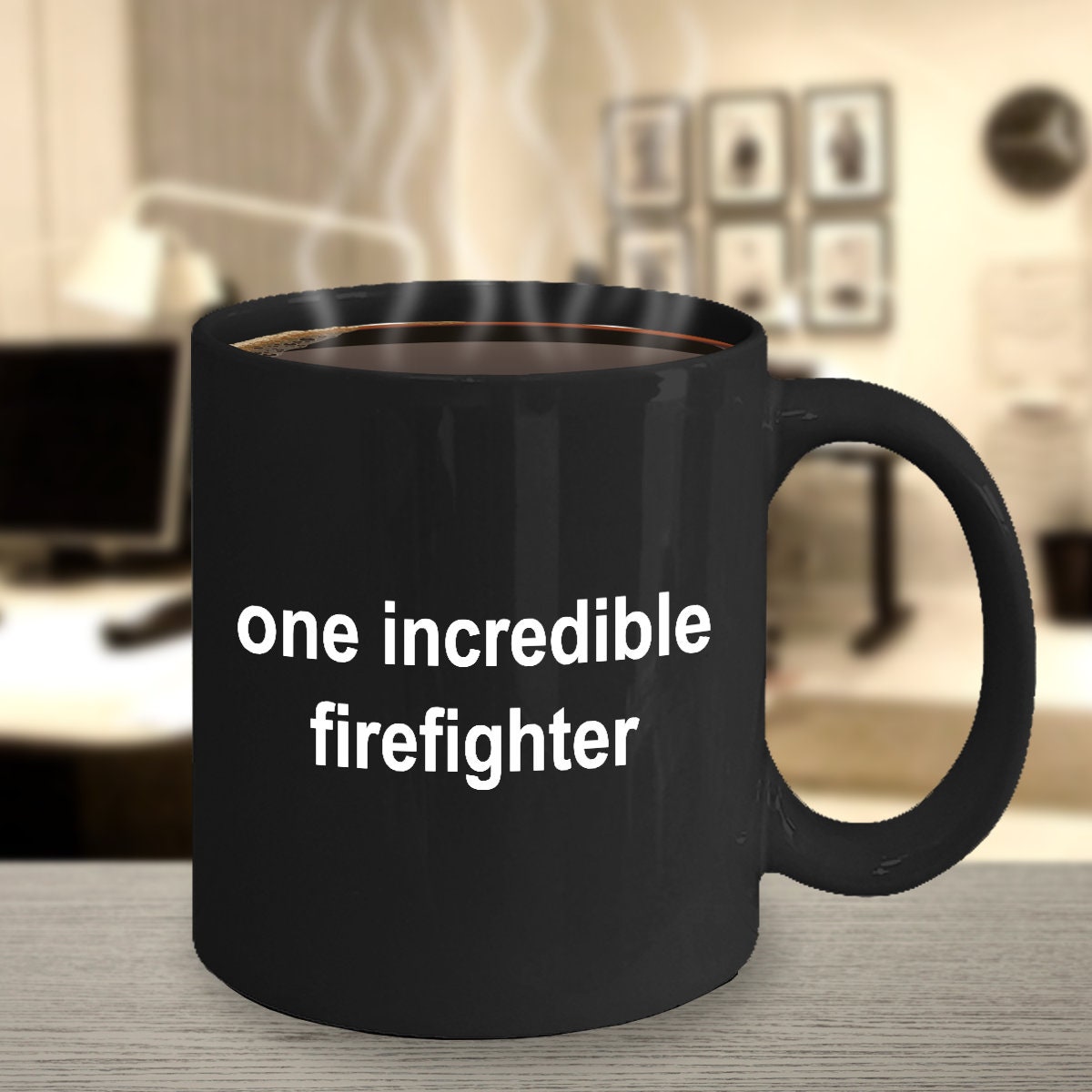 Firefighter Black Ceramic Coffee Mug - Mallard Moon Gift Shop