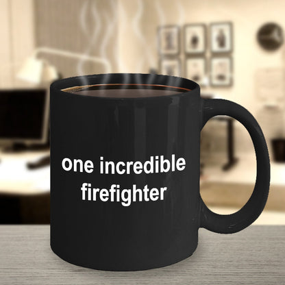 Firefighter Black Ceramic Coffee Mug - Mallard Moon Gift Shop
