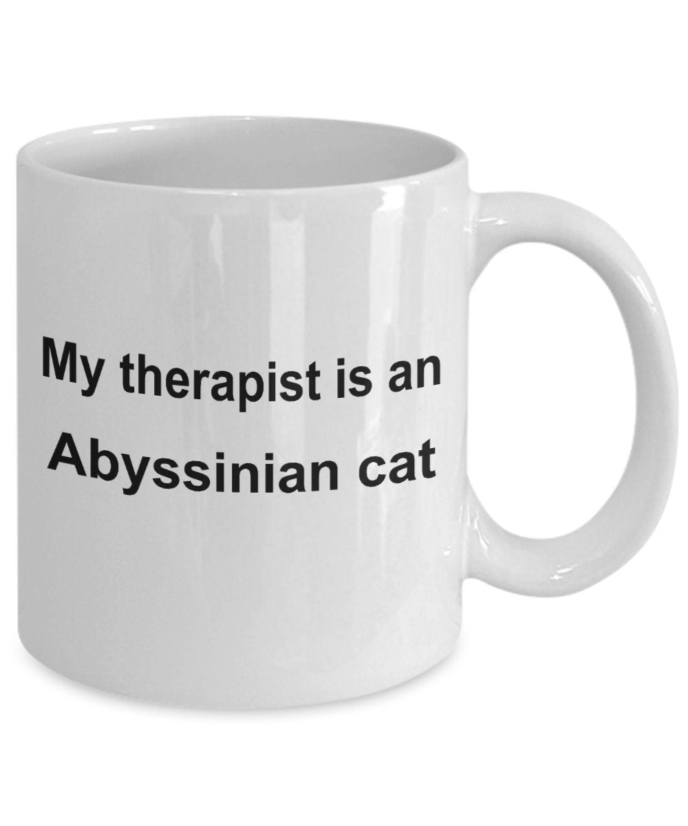 Abyssinian Cat Therapist Coffee Mug - Mallard Moon Gift Shop