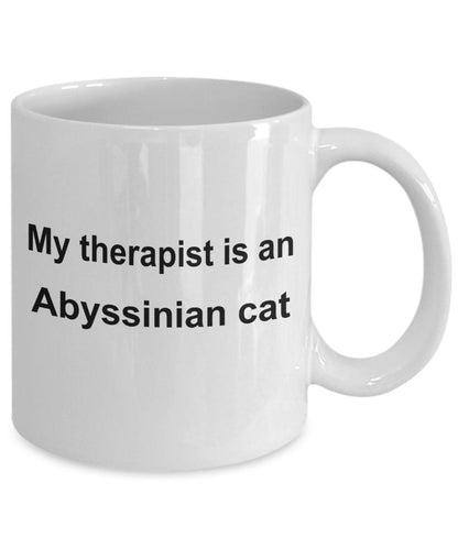 Abyssinian Cat Therapist Coffee Mug - Mallard Moon Gift Shop