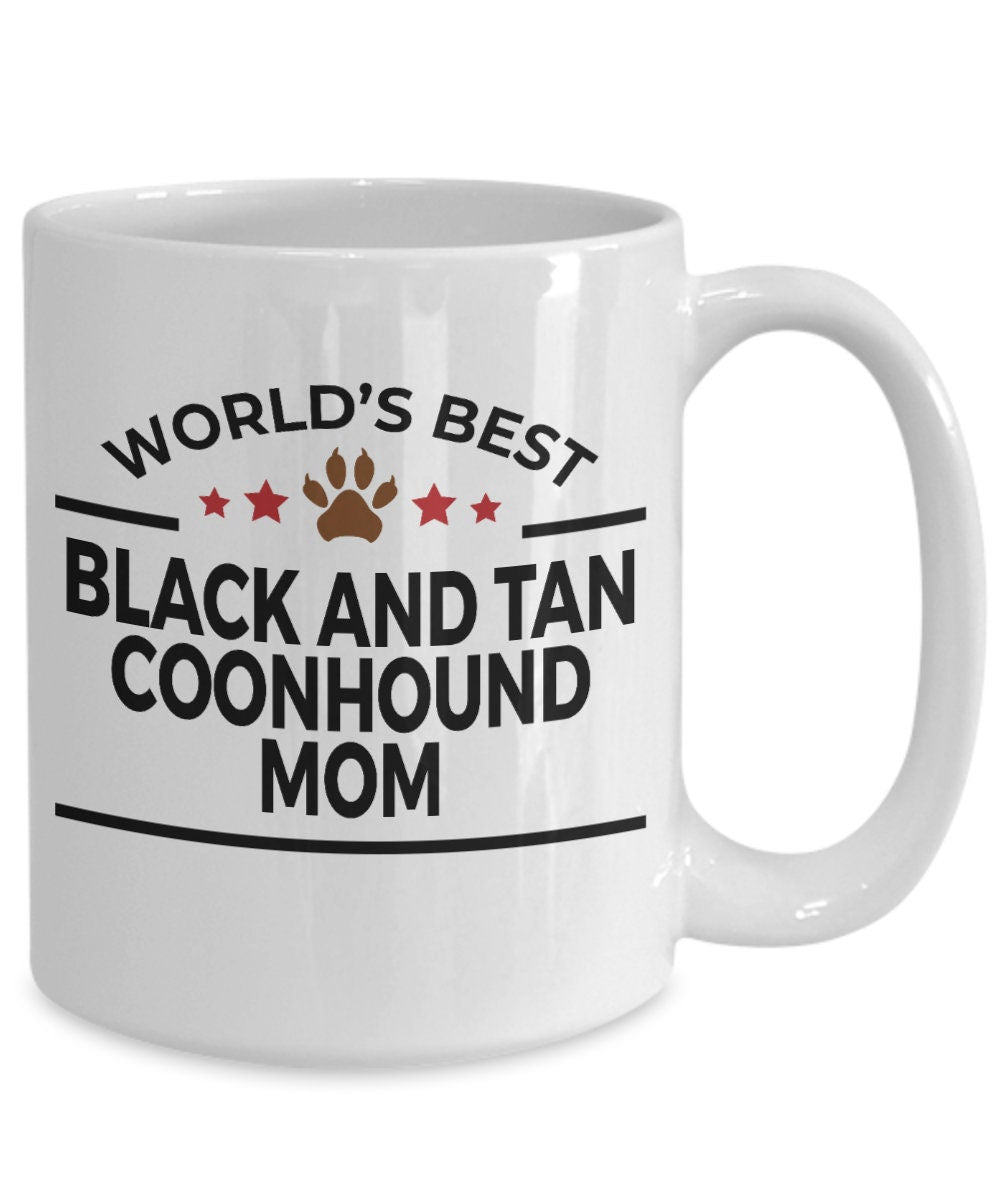 Black and Tan Coonhound Dog Mom Mug - Mallard Moon Gift Shop