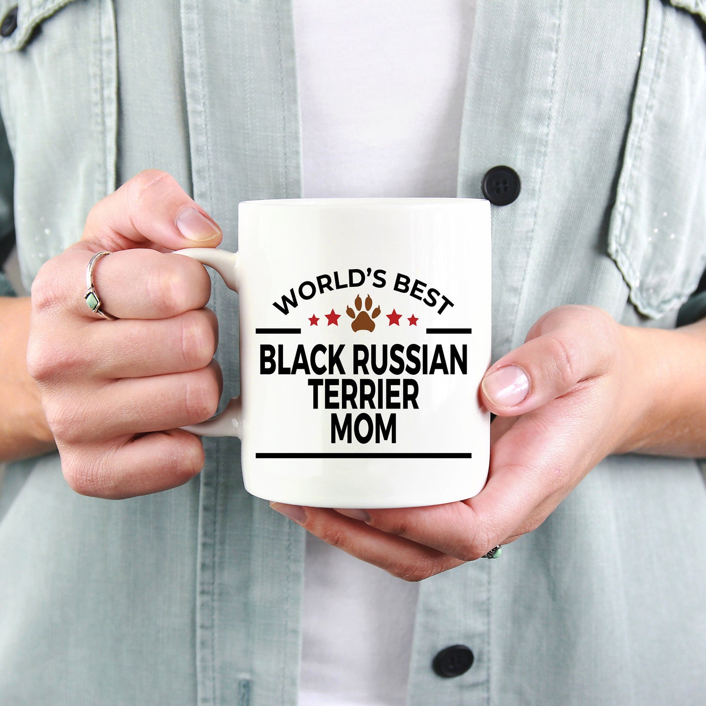 Black Russian Terrier Dog Mom Mug - Mallard Moon Gift Shop