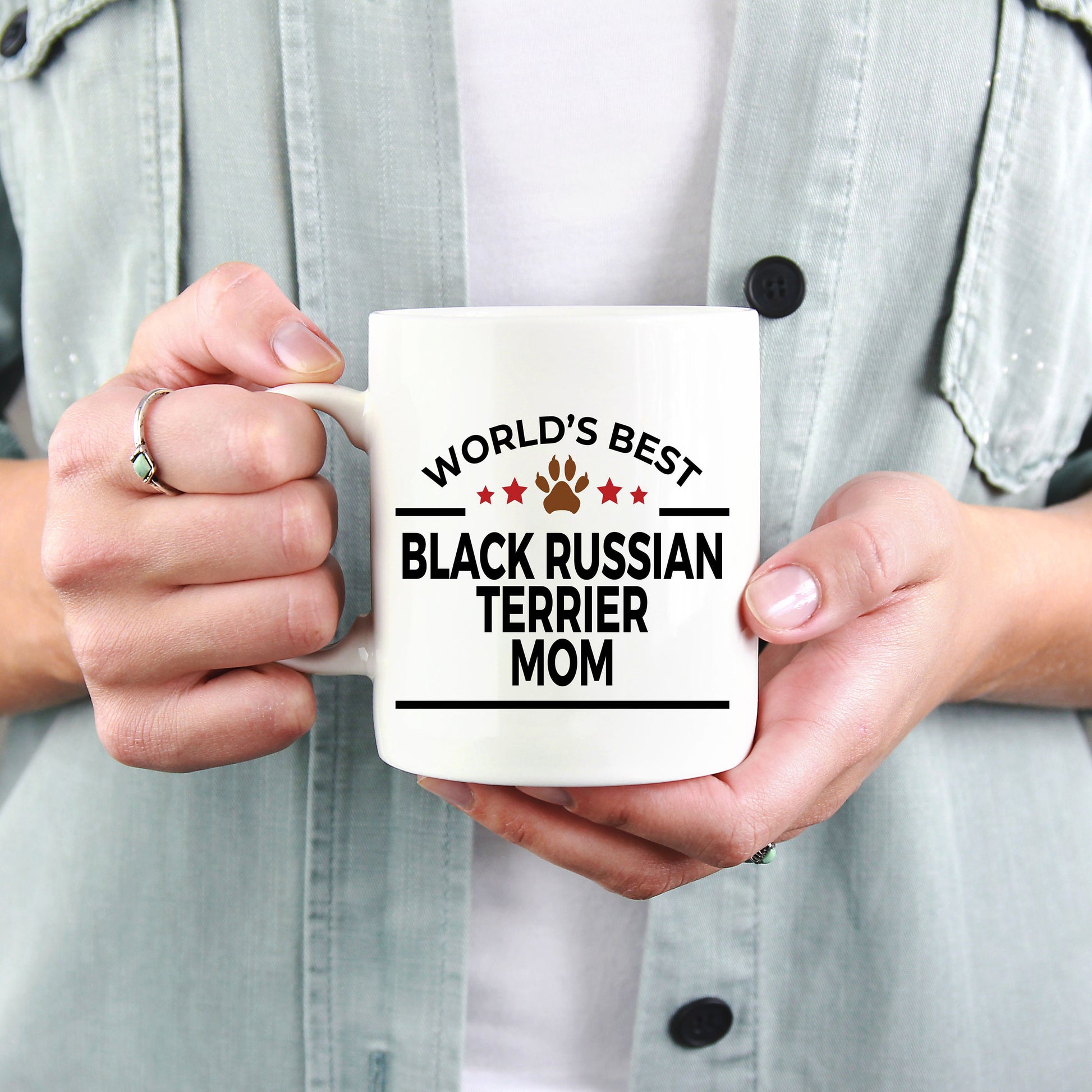 Black Russian Terrier Dog Mom Mug - Mallard Moon Gift Shop