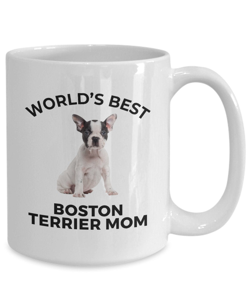 Boston Terrier Puppy Dog Mom Mug - Mallard Moon Gift Shop