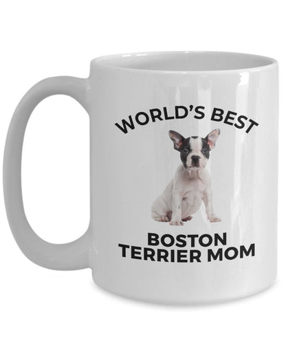 Boston Terrier Puppy Dog Mom Mug - Mallard Moon Gift Shop