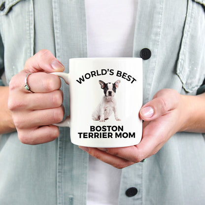 Boston Terrier Puppy Dog Mom Mug - Mallard Moon Gift Shop