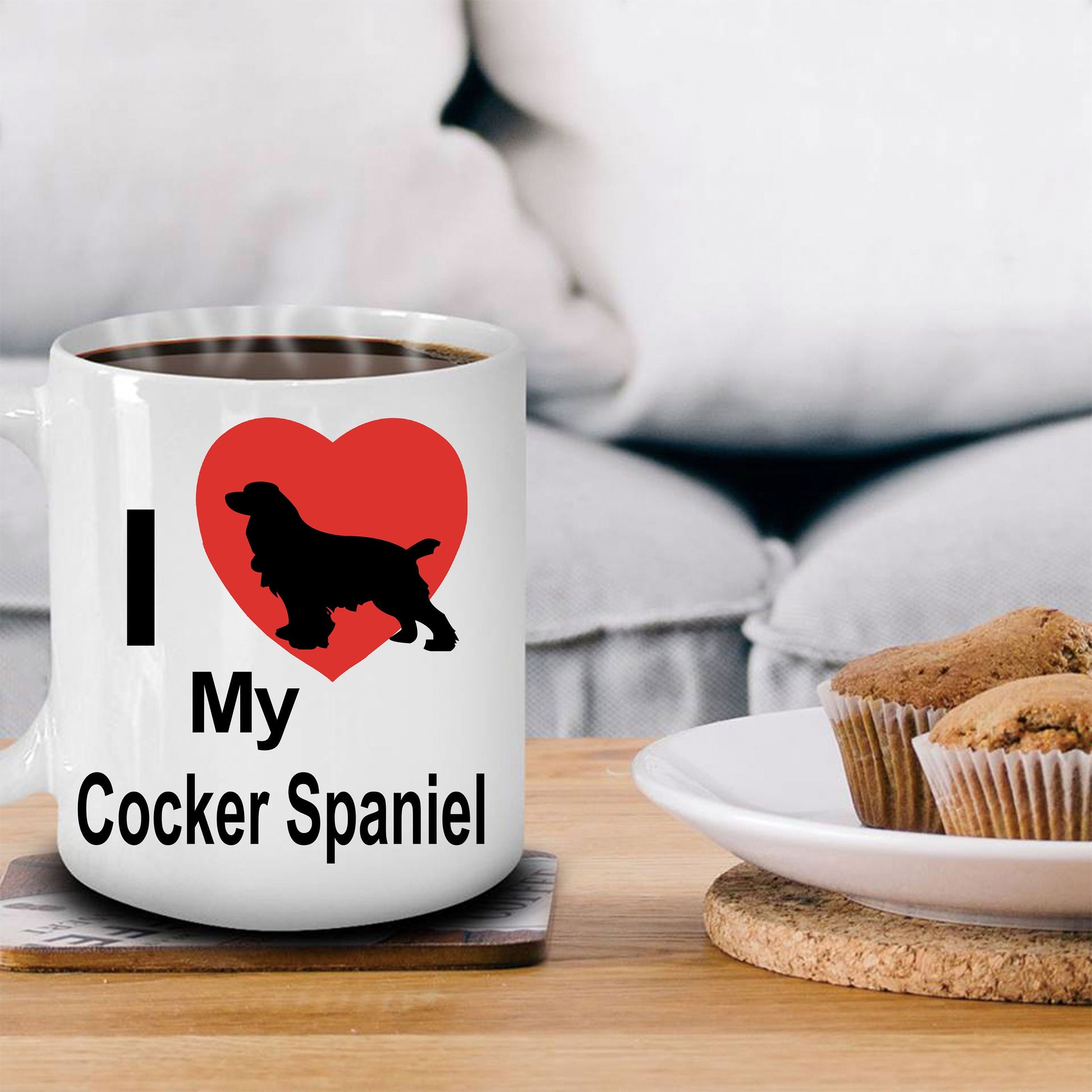 Cocker Spaniel Dog Lover Custom Ceramic Coffee Mug - Mallard Moon Gift Shop