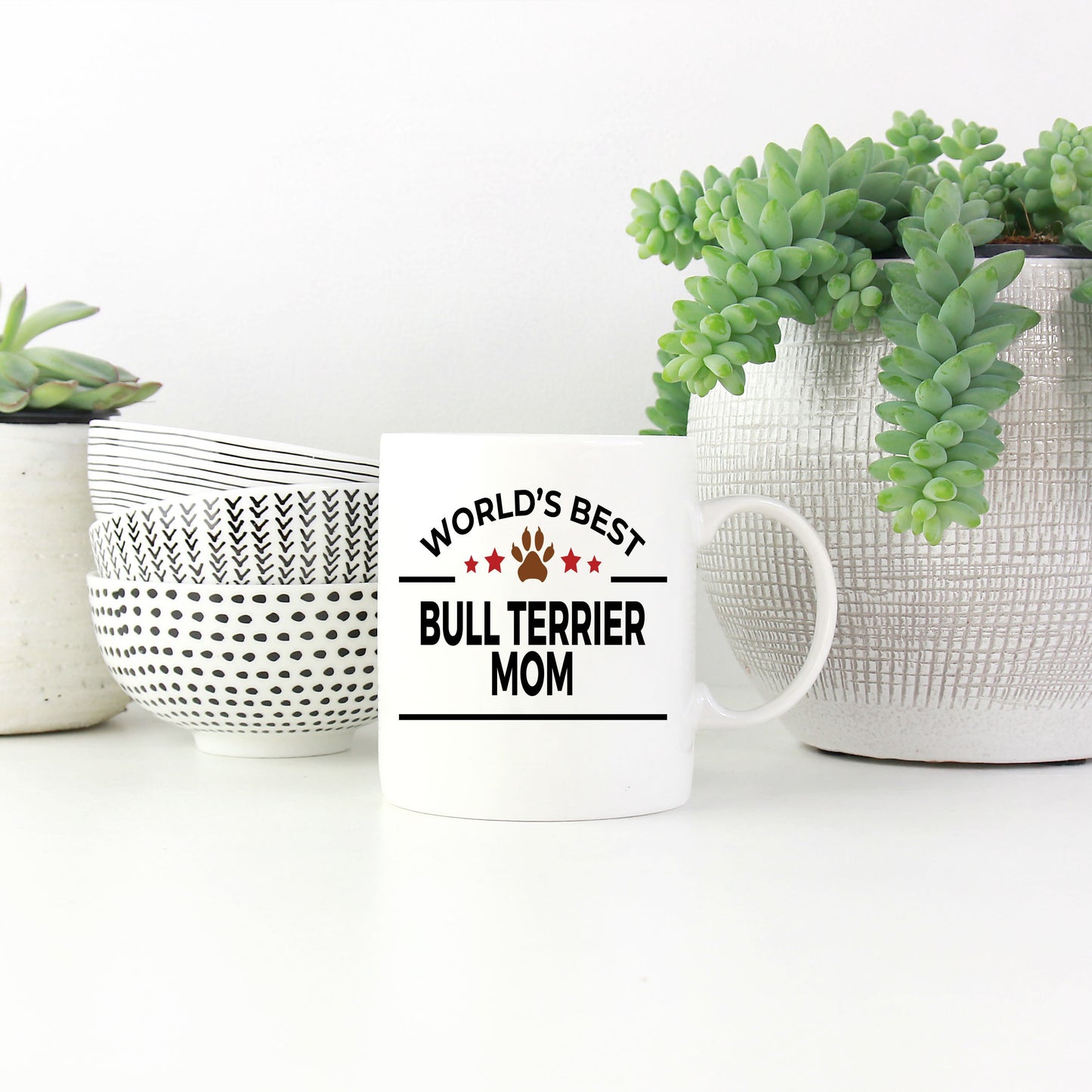 Bull Terrier Dog Mom Mug - Mallard Moon Gift Shop