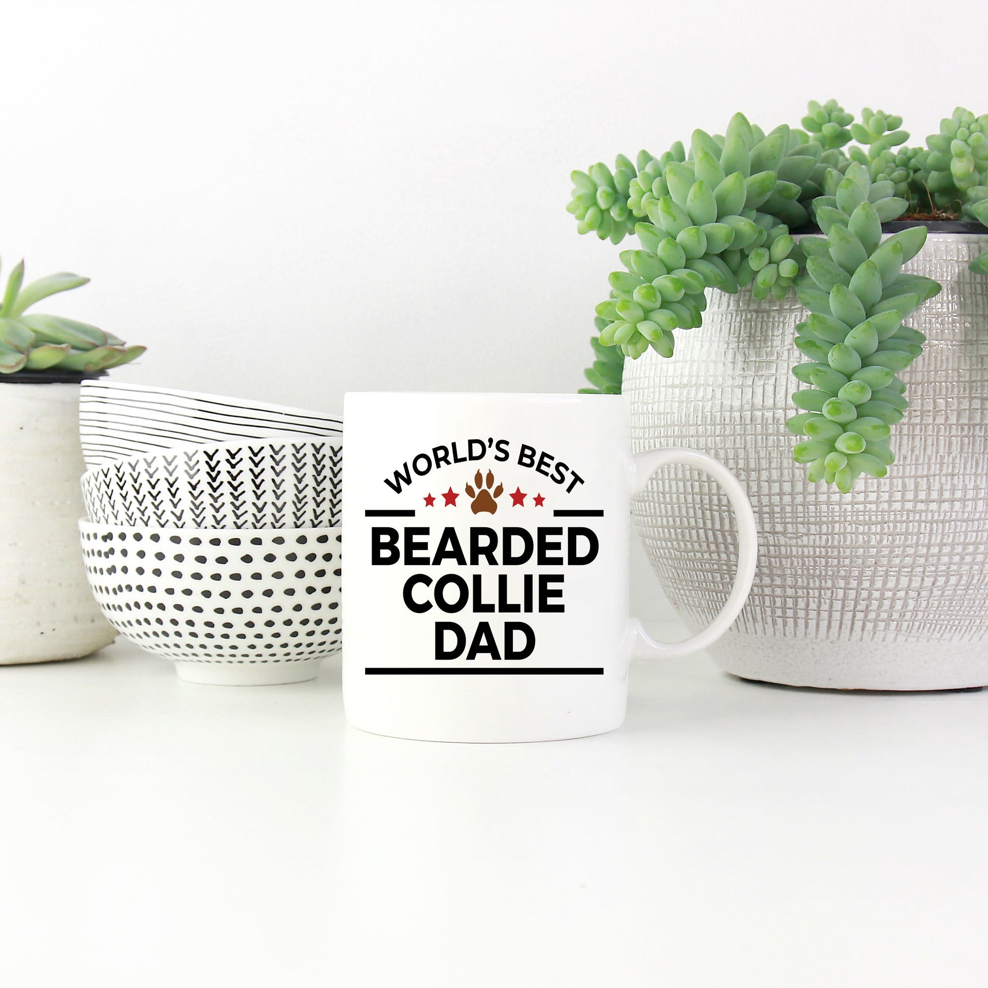 Bearded Collie Dog Dad Mug - Mallard Moon Gift Shop